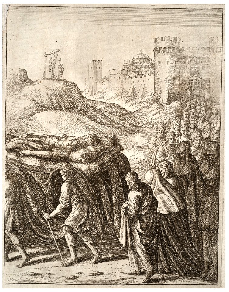 Wenceslas Hollar - Funeral procession (State 1)