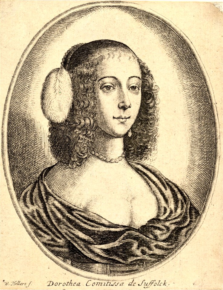 Wenceslas Hollar - Countess of Suffolk (State 2)