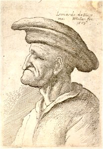 Wenceslas Hollar - Man with nose meeting lower lip