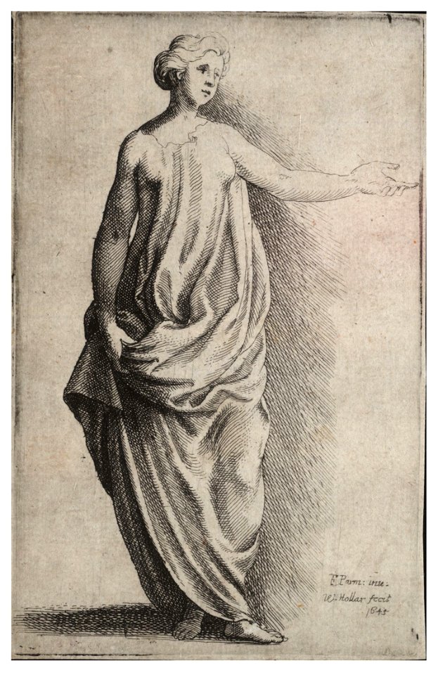 Wenceslas Hollar - Female figure, after Parmegiano
