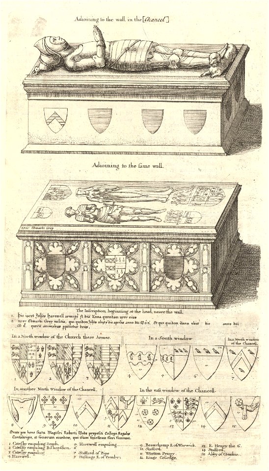Wenceslas Hollar - Harewell (monument) (State 2)