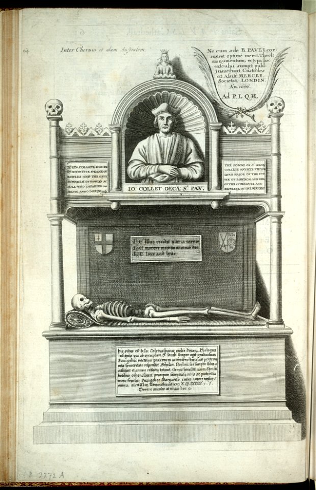 Wenceslas Hollar - John Colet (State 1)