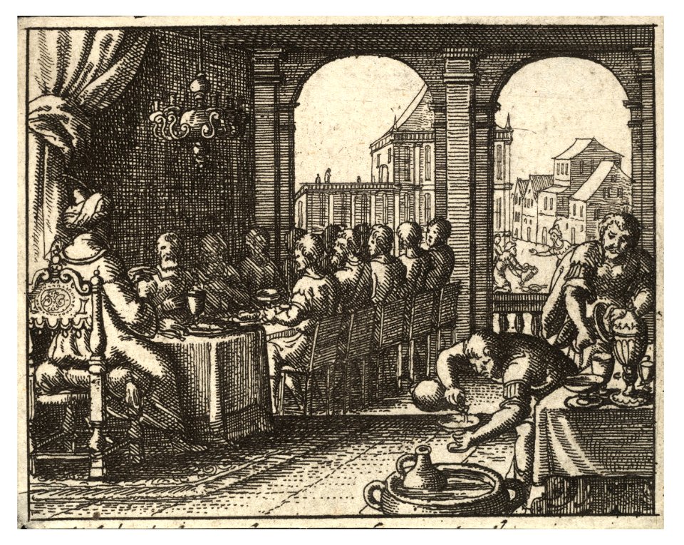 Wenceslas Hollar - Joseph's feast (State 2)