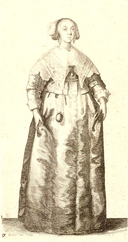 Wenceslas Hollar - Lady with pomander (State 1)