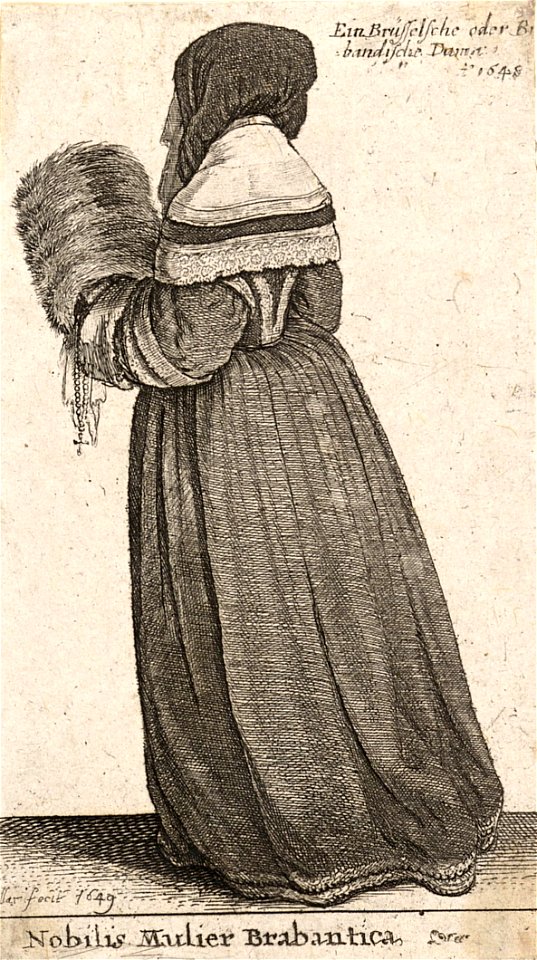 Wenceslas Hollar - Nobilis Mulier Brabantica (State 2)