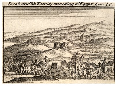 Wenceslas Hollar - Jacob travelling to Egypt (State 3)