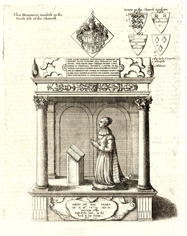 Wenceslas Hollar - Jane St Andrew (monument) (State 2)