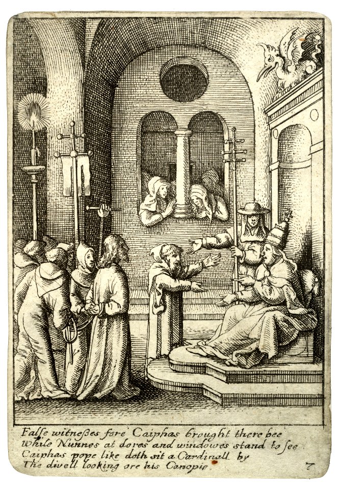 Wenceslas Hollar - Jesus again before Caiaphas