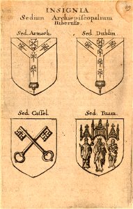 Wenceslas Hollar - Arms of Irish bishoprics (State 1)