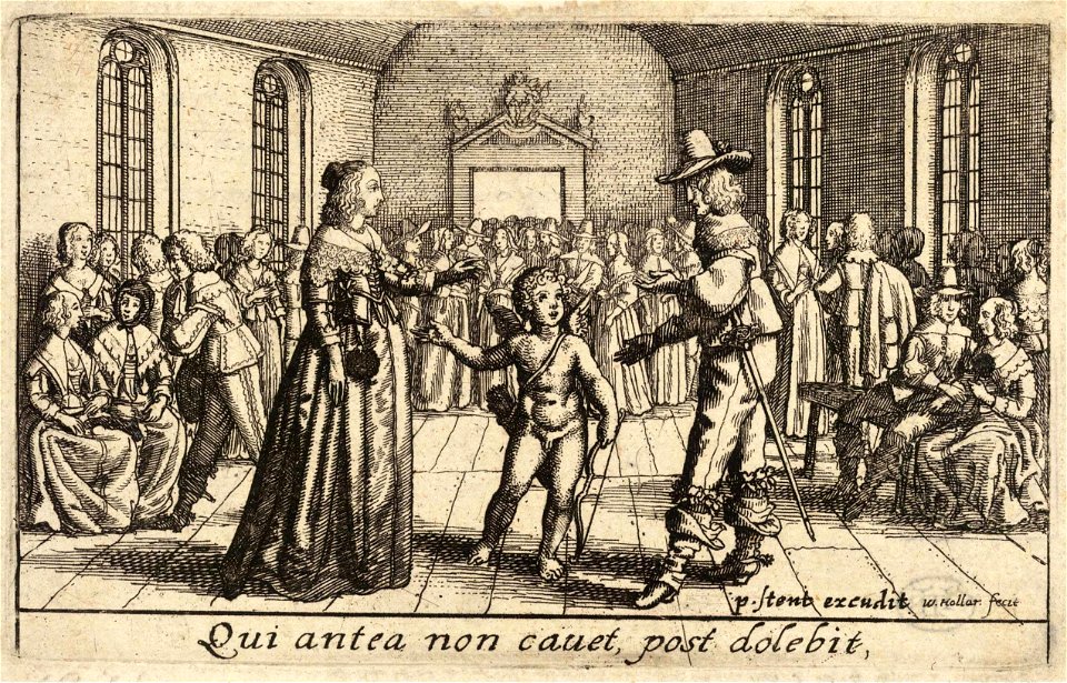 Wenceslas Hollar - Johnson. The academy of love (State 3)