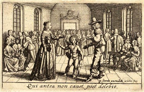 Wenceslas Hollar - Johnson. The academy of love (State 3)