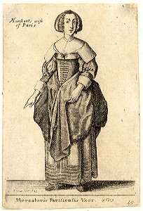 Wenceslas Hollar - Mercatoris Parisiensis Vxor (State 4)