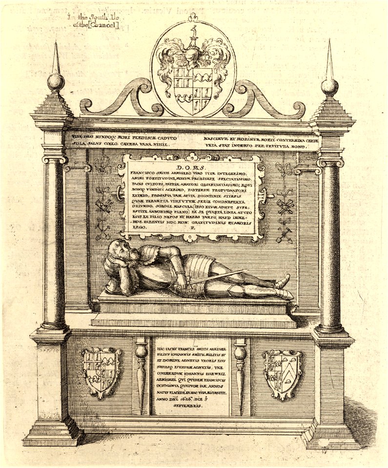 Wenceslas Hollar - Francis Smith (monument) (State 2)