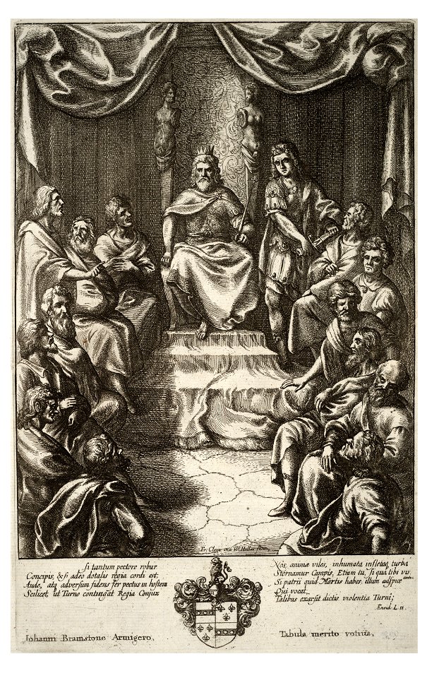 Wenceslas Hollar - King Latinus in council (State 2)