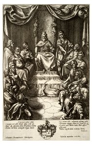 Wenceslas Hollar - King Latinus in council (State 2)