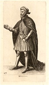 Wenceslas Hollar - Eq. Hospitaliarius (State 2)