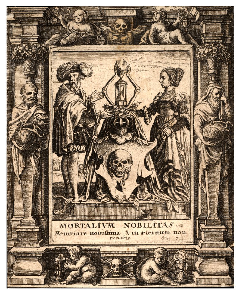 Wenceslas Hollar - Death's coat of arms (State 1)