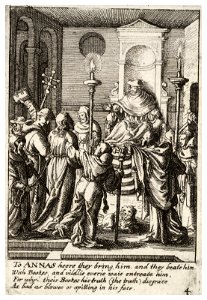 Wenceslas Hollar - Jesus before Annas 2. Free illustration for personal and commercial use.