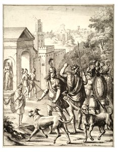 Wenceslas Hollar - Evander and Aeneas at Palentium (State 1)