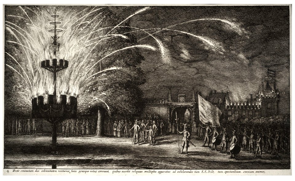 Wenceslas Hollar - Fireworks in Hemissem