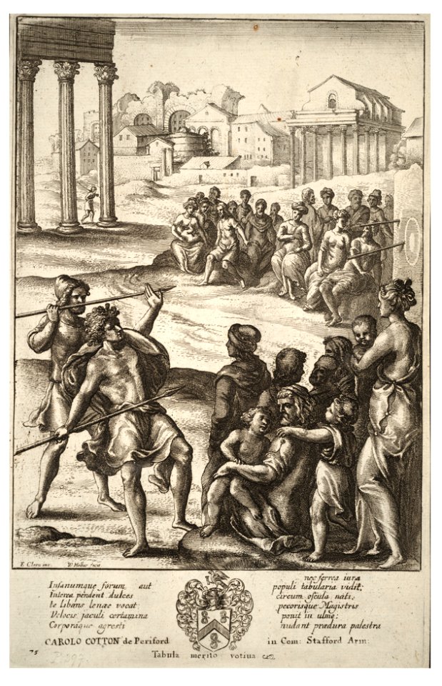 Wenceslas Hollar - Javelin throwing (State 5)