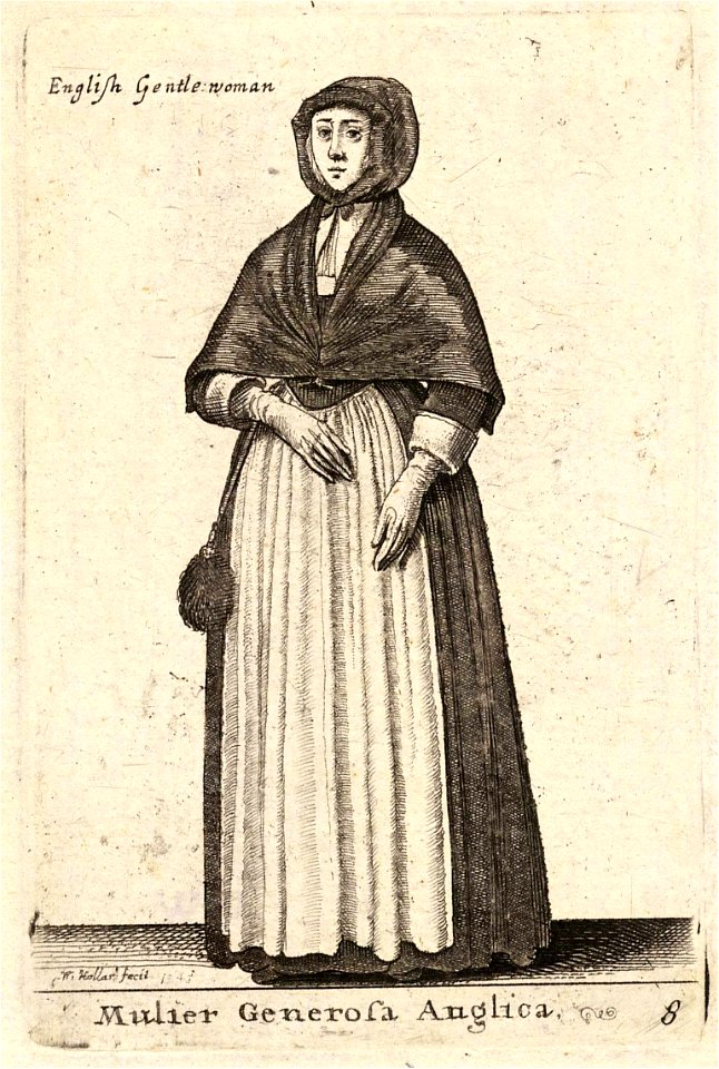Wenceslas Hollar - Mulier Generosa Anglica (State 3)