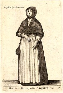 Wenceslas Hollar - Mulier Generosa Anglica (State 3)