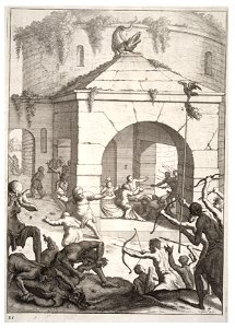Wenceslas Hollar - Fight between the Ombites and the Tentyrites (State 2)