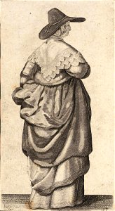 Wenceslas Hollar - Lady with hat with wide brim (State 2)