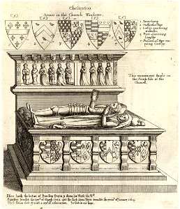 Wenceslas Hollar - Edward Peto (monument) (State 2)