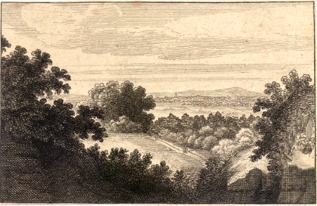 Wenceslas Hollar - Hilly landscape (State 2)