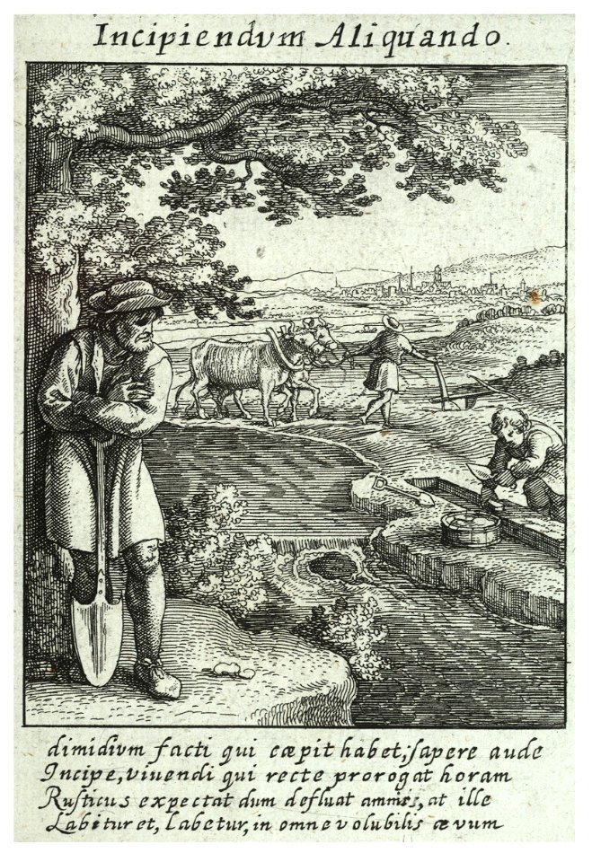 Wenceslas Hollar - Making a start (State 1)