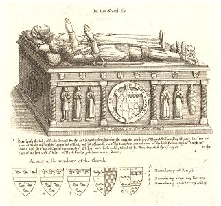 Wenceslas Hollar - Fulk Greville, Lord Brooke (monument) (State 1)