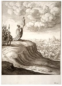 Wenceslas Hollar - Jupiter and the ape (State 2). Free illustration for personal and commercial use.