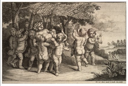 Wenceslas Hollar - Nine small boys. Free illustration for personal and commercial use.