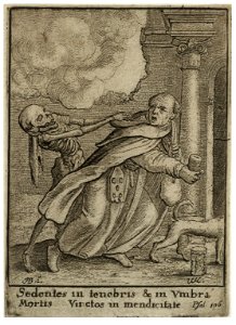 Wenceslas Hollar - Monk (State 2). Free illustration for personal and commercial use.