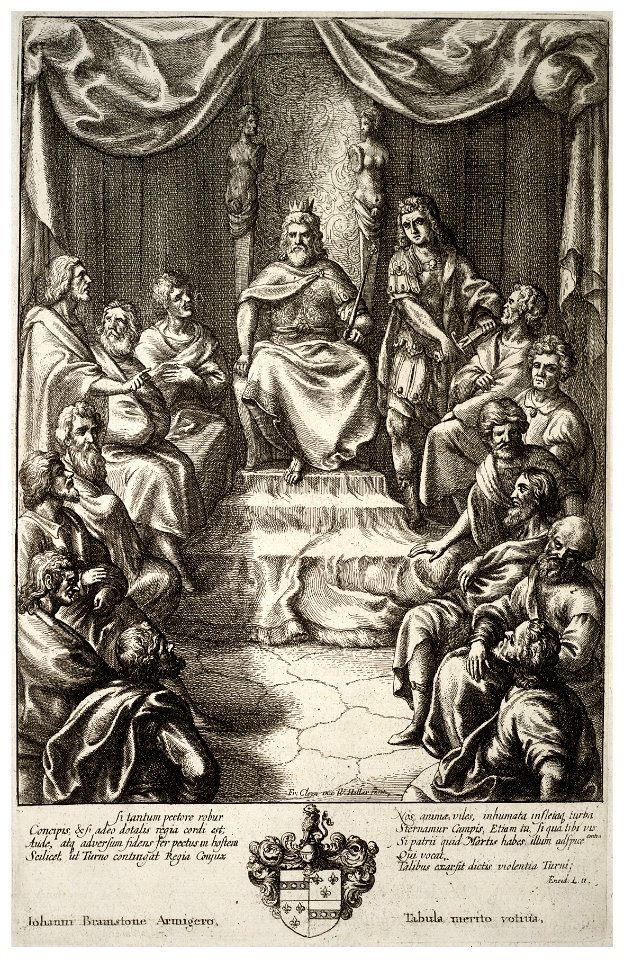 Wenceslas Hollar - King Latinus in council (State 1)