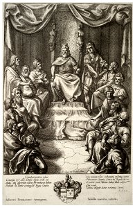 Wenceslas Hollar - King Latinus in council (State 1)
