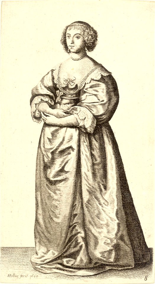 Wenceslas Hollar - Lady with flowers (State 4)
