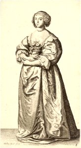Wenceslas Hollar - Lady with flowers (State 4)