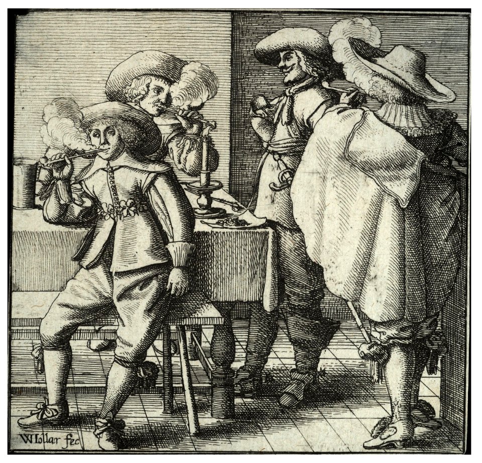 Wenceslas Hollar - Four smokers