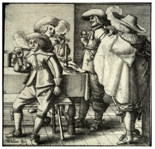 Wenceslas Hollar - Four smokers
