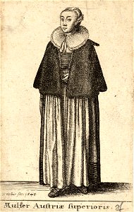 Wenceslas Hollar - Mulier Austriae superioris (State 1)