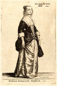 Wenceslas Hollar - Mulier Generosa Anglica (State 1)
