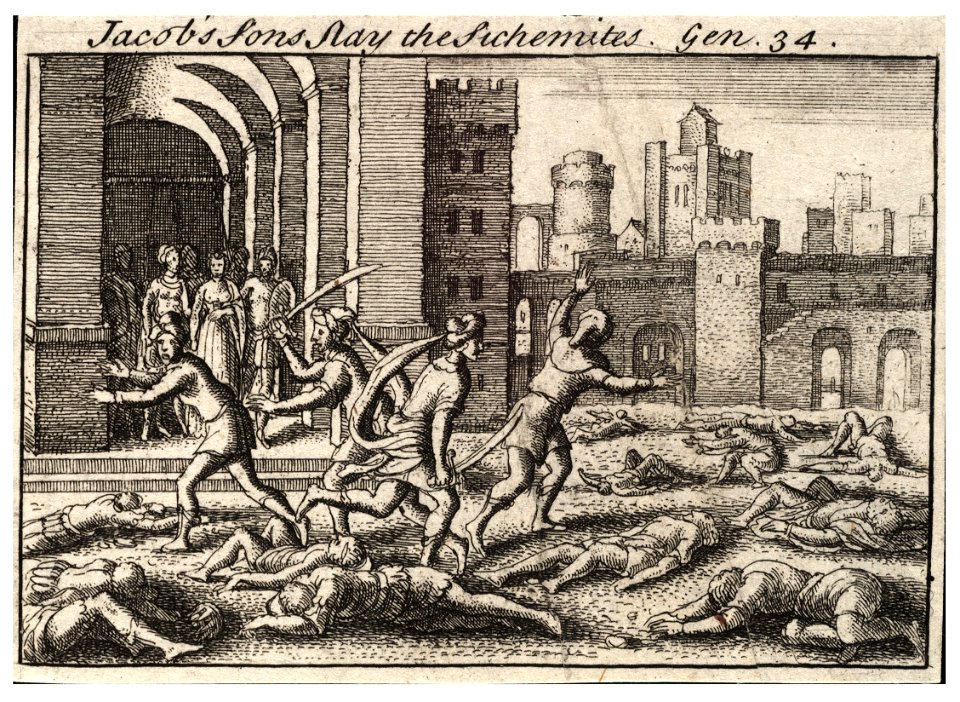 Wenceslas Hollar - Jacob's sons slaying the Shechemites (State 2)