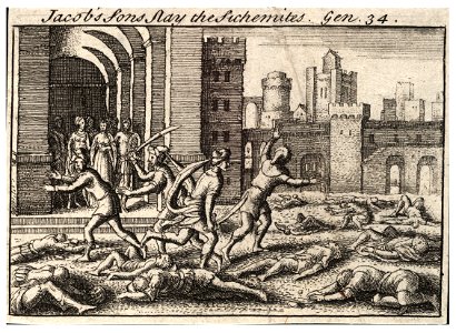Wenceslas Hollar - Jacob's sons slaying the Shechemites (State 2)