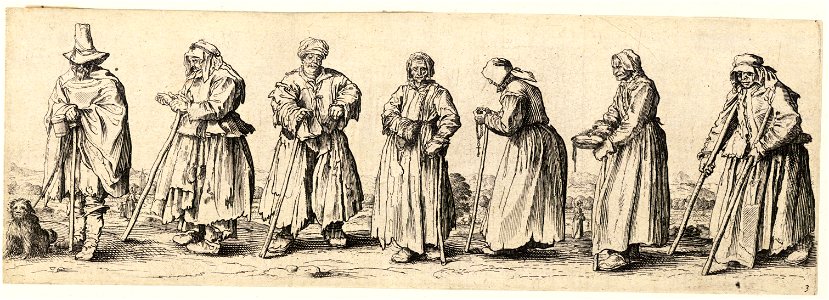 Wenceslas Hollar - Men and women beggars