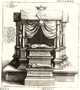 Wenceslas Hollar - Lady Alice Dudley (monument) (State 2)