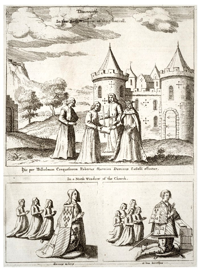 Wenceslas Hollar - Heraldic arms in Tamworth church