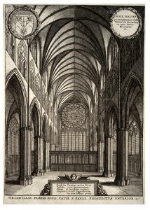 Wenceslas Hollar - St Paul's. Interior of E. end (State 1)